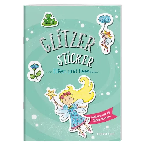 Glitzer Sticker Malbuch. Elfen und Feen