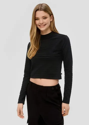 QS Langarmshirt T-Shirt Langarmshirt aus Jacquard