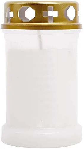 HS Candle Grabkerze in Weiß ca. 40h Brenndauer