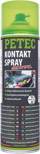 Petec Kontaktspray KONTAKTSPRAY ELECTRONIC 71150 - Reinigungs- und Schutzspray für elektronische Kontakte, ideal zur Vermeidung von Korrosion und zur Verbesserung der Leitfähigkeit.