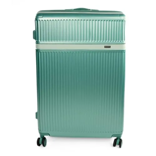 Solier Hartschalenkoffer – Reisetrolley mit 4 Rollen, Zahlenschloss und Teleskopgriff – Rollkoffer Hardcase Gepäck (Marine, 28' XL)