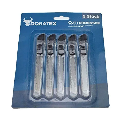 5x Cuttermesser Cutter Messer Slim - Line Folienmesser Farbig