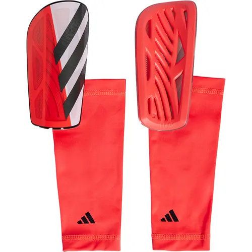 adidas Unisex TIRO SHINGUARD League, Lucid Red/White/Black, XL - Schienbeinschoner für Fußball mit 100 % SBC und perforierter Polsterung für optimalen Tragekomfort und Flexibilität.