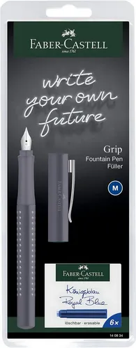 Faber-Castell Füller Faber Castell Füller Grip 2010 dapple gray Feder M Blister