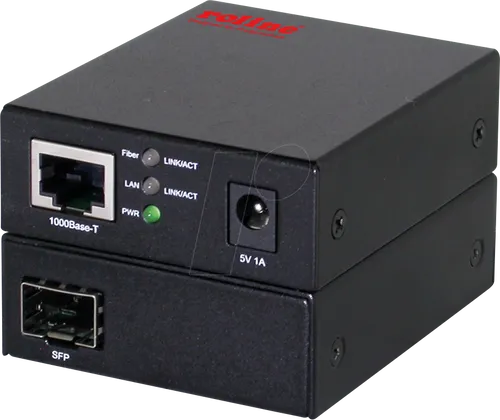 ROLINE 21131174 - Gigabit Ethernet Medienkonverter - Medienkonverter für 10/100/1000Base-T zu Glasfaser, ermöglicht schnelle Verbindungen zwischen kupferbasierten Ethernet-Geräten und Glasfaser mit Tri-Speed Unterstützung.