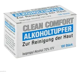Alkoholtupfer 3x6cm Steril - 100 ST - Arzneimittel: Sterile Alkoholtupfer, einzeln verpackt, ideal für die hygienische Desinfektion von Haut und Wunden.