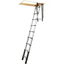 Teleskopische Dachbodentreppe, Aluminium, verstellbare Länge 2,3