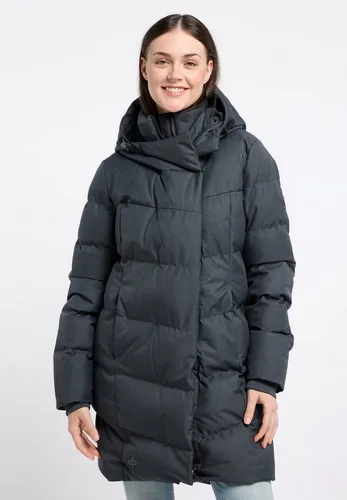 RAGWEAR PAVLA Jacke 2025 - Veganer Wintermantel in Dark Grey, XS - Funktionsjacke mit dicker Fütterung und femininer Silhouette, ideal für kalte Wintertage. Wasserfestes Material und kuscheliges Teddy-Futter in Kapuze und Kragen bieten optimalen Komfort.
