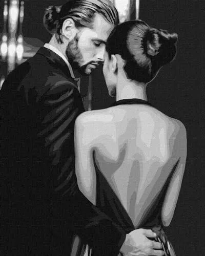 IDEYKA Neben der Geliebten - Malen nach Zahlen für Erwachsene, einfaches Acryl-Malen nach Zahlen für Erwachsene, malen nach zahlen erwachsene mit rahmen,DIY-Malen nach Zahlen als Geschenk, 40х50cm