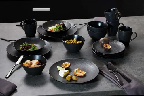 Müslischale 615ml 6er Set Kitwe schwarz - Ritzenhoff & Breker - Elegante 6er Set Müslischalen aus hochwertiger Keramik in modernem Schwarz, spülmaschinenfest und ideal für stilvolle Frühstückstische.