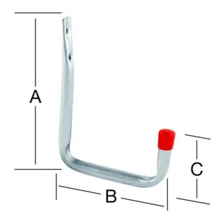 Vormann Wandhaken U-Form A.150mm verz.
