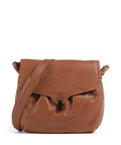 Aunts & Uncles Grandma's Luxury Club Mrs. Pineapple Pie Umhängetasche - Elegante Umhängetasche aus feinem genarbtem Leder in Caramel, ideal für stilvolle Auftritte und den täglichen Gebrauch.