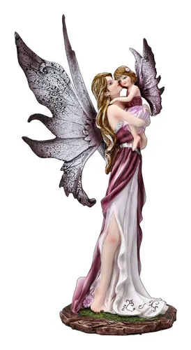 Vogler 770-285 Fee hält Baby auf dem Arm 25 cm Figur