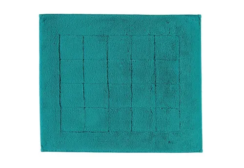 Vossen Badematte Exclusive, Petrol, 55x65 cm - Badteppich aus 100% Baumwolle, rutschhemmend und ideal für Fußbodenheizung, bietet Komfort und Stil in Ihrem Badezimmer.