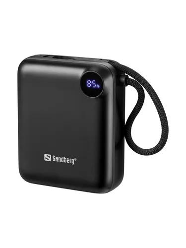 Sandberg Powerbank 10000 PD20W Connect - leistungsstarke Powerbank für unterwegs - Powerbank mit 10000 mAh, USB-C PD20W für schnelles Laden, ideal für Reisen und mobile Geräte.
