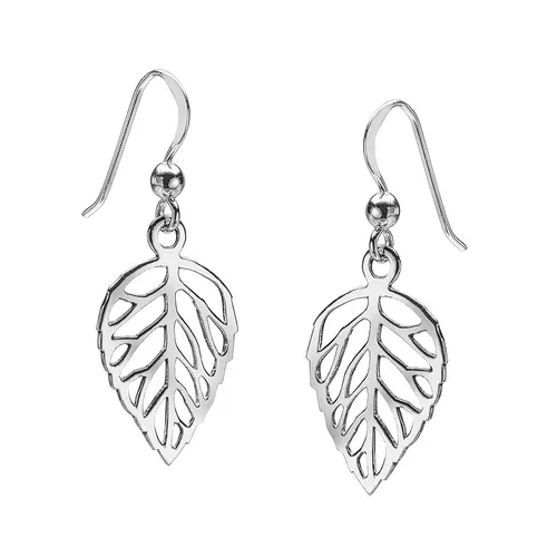 MATERIA Filigrane Blatt Ohrringe Damen Silber 925 Ohrhänger Blätter Schmuck