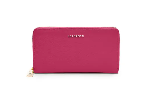 Lazarotti Bologna große Leder Geldbörse Damen in pink von Lazarotti