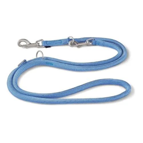 Wolters Hundeleine Führleine K2 extra-lang riverside blue - Tierleinen - 3,00 m lange, robuste und geschmeidige Leine aus hochwertigem Taumaterial, ideal für sichere und angenehme Handhabung.