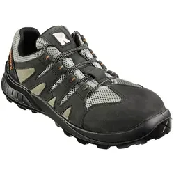 RUNNEX® S1-Sicherheitshalbschuhe TeamStar schwarz/grau 5102 - Arbeits- & Schutzkleidung mit EN ISO 20345 Zertifizierung, bietet optimale Sicherheit durch Stahlkappe und hohen Tragekomfort dank ruNNex® AIRSTREAM-Funktionsfutter.