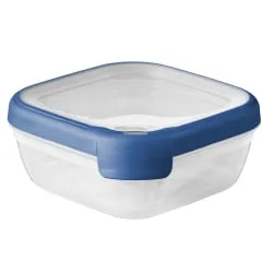 Keter Germany GmbH Curver GRAND CHEF ECO Frischhaltedose, quadratisch, Lebensmittelbehälter aus 100 % recyceltem PP, Maße (L x B x H): 15 x 15 x 6,5 cm, 0,75 Liter 252968