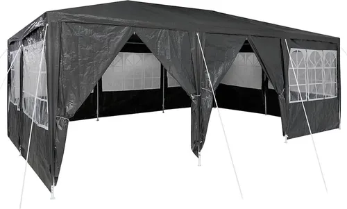 vidaXL Partyzelt Anthrazit 6x4 m mit 10 Seitenwänden - Geräumiger Pavillon für bis zu 20 Personen, wetterbeständig und UV-sicher – ideal für Outdoor-Events wie Partys und Hochzeiten. Einfacher Aufbau für stressfreie Feiern im Freien.