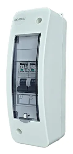 RoadEu Leitungsschutzschalter, Stromverteiler B16A, B10A 1P 230V. Leistungsschalter, Sicherungskasten, Aufputz Verteiler