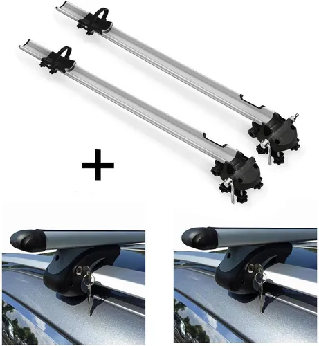 2x Fahrradträger Bike Pro + Relingträger VDP L120 kompatibel mit für Renault Laguna Grand Tour K56 96-00