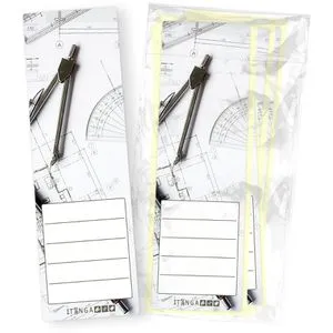 itenga Rückenschilder Technische Zeichnung, 60 x 190mm, selbstklebend, 10 Stück