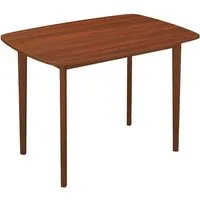 Costway Rechteckiger Esszimmertisch aus Gummiholz Walnuss von Costway