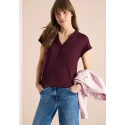 CECIL Kurzarmshirt NOS Solid Rib Collar Tunic von CECIL