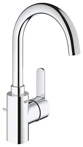 Grohe Eurostyle Cosmopolitan Einhand-Waschtischbatterie | Hochwertige chrom Ausführung - Touch-On-Wasserhähne für Badezimmerwaschbecken, mit GROHE SilkMove Technologie für präzise Temperatur- und Durchflusskontrolle.