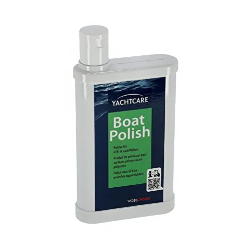Yachtcare Politur Boat Polish 500 ml, Gelcoat Schleifpolitur für Boote | Kunststoff | Polyester | Poliert | Gewicht 1,05 kg | Inhalt 500 ml | Farbe: hellblau | Wohnmobile