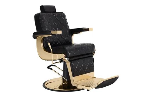 Barberpub Friseurstuhl 9671 (Gold-Schwarz)