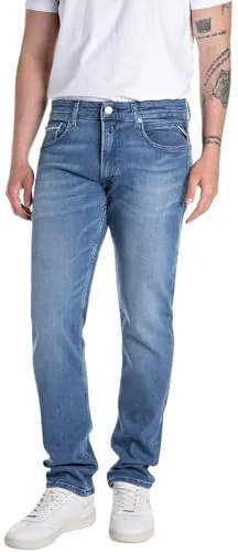 Produktbild Replay Herren Jeans Grover Straight-Fit mit Comfort Stretch, Medium Blue 009