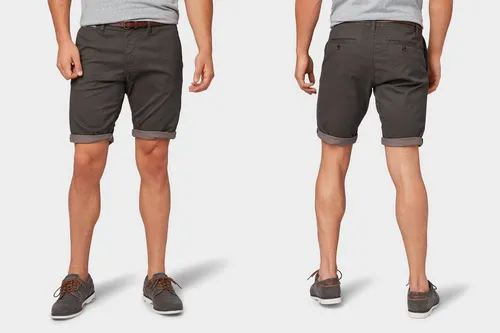 TOM TAILOR Chinoshorts JOSH REGULAR grau W32 von Tom Tailor