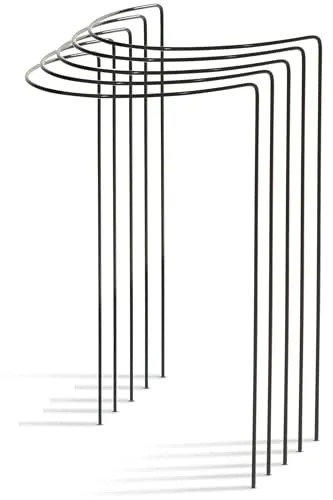 Novatool Strauchstütze Metall 40 cm – Halbrund, grün - Rankgitter für optimale Pflanzenstütze, schützt vor Umknicken und ist ideal für schwere Blüten wie Rosen. Wetterfest und stabil für Bäume, Sträucher und Stauden.