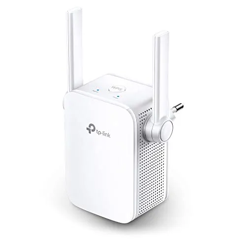 TP-Link TL-WA855RE WLAN Repeater (300 Mbit/s, WLAN Verstärker, App Steuerung, Port, 2X Flexible Externe Antennen, WPS, AP Modus, kompatibel zu Allen WLAN Geräten) weiß