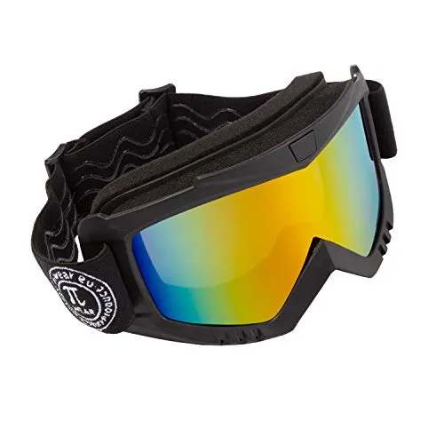 PiWear® MX Muddy GM - Hochwertige Motorrad Motocross Brille Skibrille UV Schutzbrille mit Schaumstoffpolsterung für Outdoor Aktivitäten Skifahren Radfahren Snowboard Wandern Augenschutz