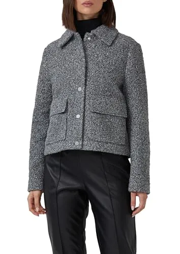 s.Oliver BLACK LABEL Kurze Jacke mit Hemdkragen - Funktionsjacke in Boxy Shape, weich und wärmend ohne Futter, ideal für stilvolle Looks in der Übergangszeit.