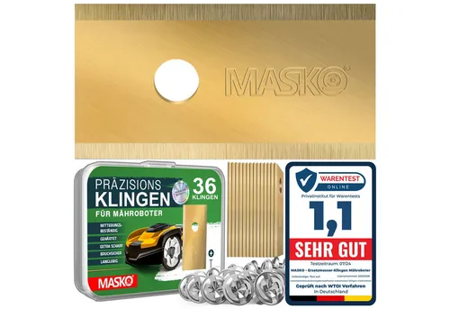 MASKO Mährobotermesser (36-St), Ersatzmesser Klingen für Mähroboter langlebig Titan-Beschichtung