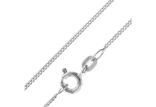 trendor Panzerkette Weißgold 585 - 14 Karat Damenkette - Hochwertige 14-Karat Weißgold Panzerkette mit 1,1 mm Breite, ideal als zeitloses Geschenk in edler Schmuckbox, perfekt für jeden Anlass.