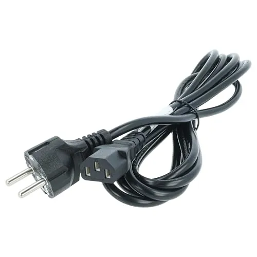 vhbw Netzkabel Kabel für Kaltgeräte Stromkabel Schutzkontaktstecker C13 Buchse 3m für PC Monitor Computer Drucker usw.