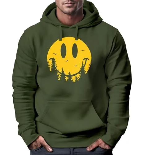 Neverless Hoodie Herren in grün von Neverless