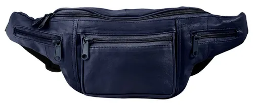 LEONARDO VERRELLI Bauchtasche Shadi Unisex aus Echtleder - Modische Gürteltasche aus echtem Schafsleder, langlebig und geschmeidig, ideal für Alltag und Aktivitäten wie Wandern oder Radfahren.