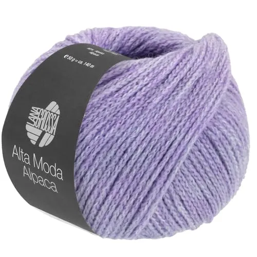 LANA GROSSA Alta Moda Alpaca | Kettengarn aus Alpaka (Baby) | Handstrickgarn aus 90% Alpaka (Baby), 5% Schurwolle (Merino) & 5% Polyamid | 50g Wolle zum Stricken & Häkeln | 140m Garn 99