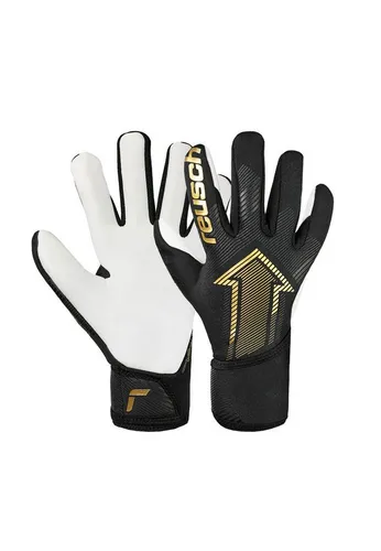 REUSCH Kinder Handschuhe Fastgrip Gold Junior - Torwarthandschuhe für junge Talente, mit Reusch Grip Gold Haftschaum für optimale Griffigkeit und Komfort. Perfekte Passform und atmungsaktives Mesh für beste Ballkontrolle!