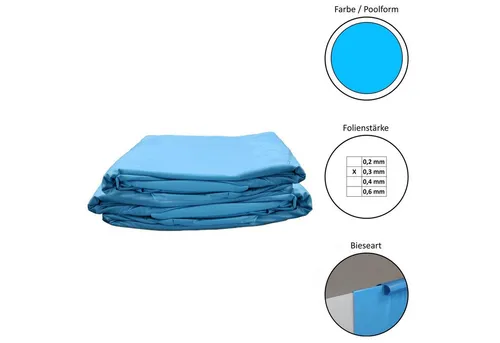 Waterman Poolinnenhülle rund 350 x 120 cm - Poolplanen: Hochwertige Innenauskleidung für Rundformbecken mit 0,3 mm Stärke, ideal für eine langlebige Nutzung und optimalen Schutz.