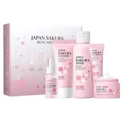 5-tlg Sakura Gesichtspflege Set für Mädchen und Frauen