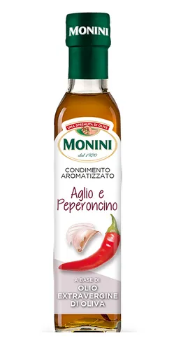 Monini Natives Olivenöl Extra mit Knoblauch- und Chili-Pfeffer-Geschmack 250ml