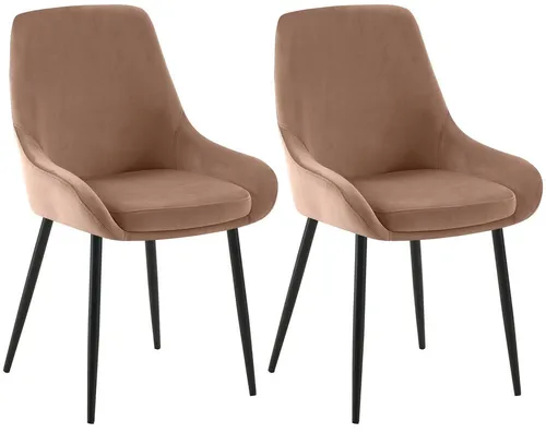 furnicato Esszimmerstuhl Set Elmira 86x50x53 cm braun (1 St)